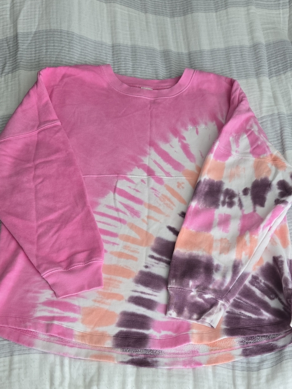 PINK Victoria's Secret Pink Tie-Dye Crewneck Sweatshirt